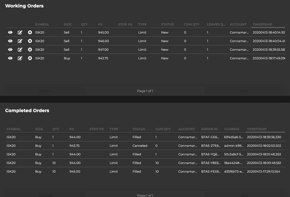 ConnamaraSys's tweet photo. Once they've submitted an order, #traders can easily view both working and completed orders on the exchange interface, which is wholly customizable to fit the needs of your users. #EP3iskey https://t.co/yW6M20xEV7