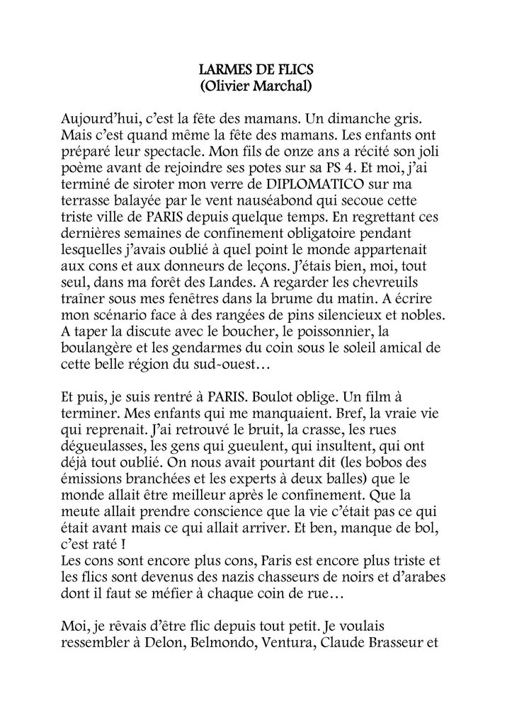 La_Pollice's tweet photo. Larmes de flics via Olivier Marchal  #JeSoutiensLaPolice https://t.co/31cEmywJse