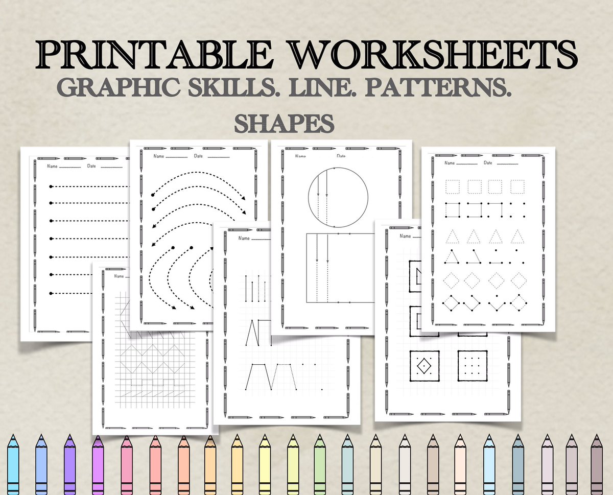 Smarty_Print's tweet photo. https://t.co/rMBAHHNHnv   Worksheets for kids.Graphic skills. Line. Patterns. Shapes 

Skills:
✔️ Visual Perception
✔️ Visual spatial
✔️ Visual closure
✔️ Fine motor skills
✔️ Concentration
✔️ Perseverance 
✔️ Thinking skills
✔️ Graphics skills https://t.co/3y1fsxMouC