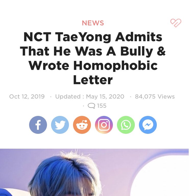 NCT taeyong bullied people and was a homophobe, yikes