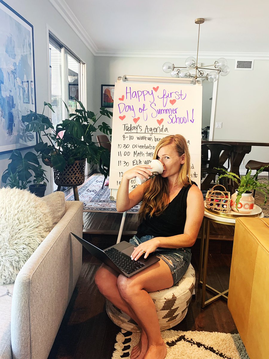 FancyLaylaHenry's tweet photo. Oh boy, first day of virtual summer school! What did I sign up for?! https://t.co/kuQfu9urZB