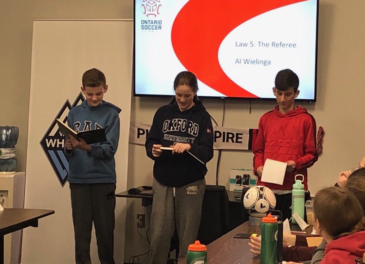 londonwhitecaps's tweet photo. Pre-Covid Post (March 7) ➡️ This group was awesome during the @OntarioIsSoccer Ref Course hosted by #whitecapslondon ❗️ 

Can’t wait to get them on the pitch putting their new skills and knowledge to use 👏 

@WhitecapsYouth #RefDevelopment https://t.co/65HFNbbg47