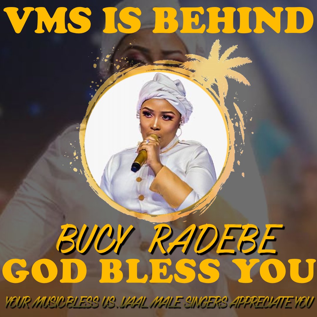 VaalMale's tweet photo. Wow @BucyRadebe..

VMS love you and your music. We behind u at all time..

We will push to do cover song with one of ur trending song..

God bless u https://t.co/dzlWcD7c3n