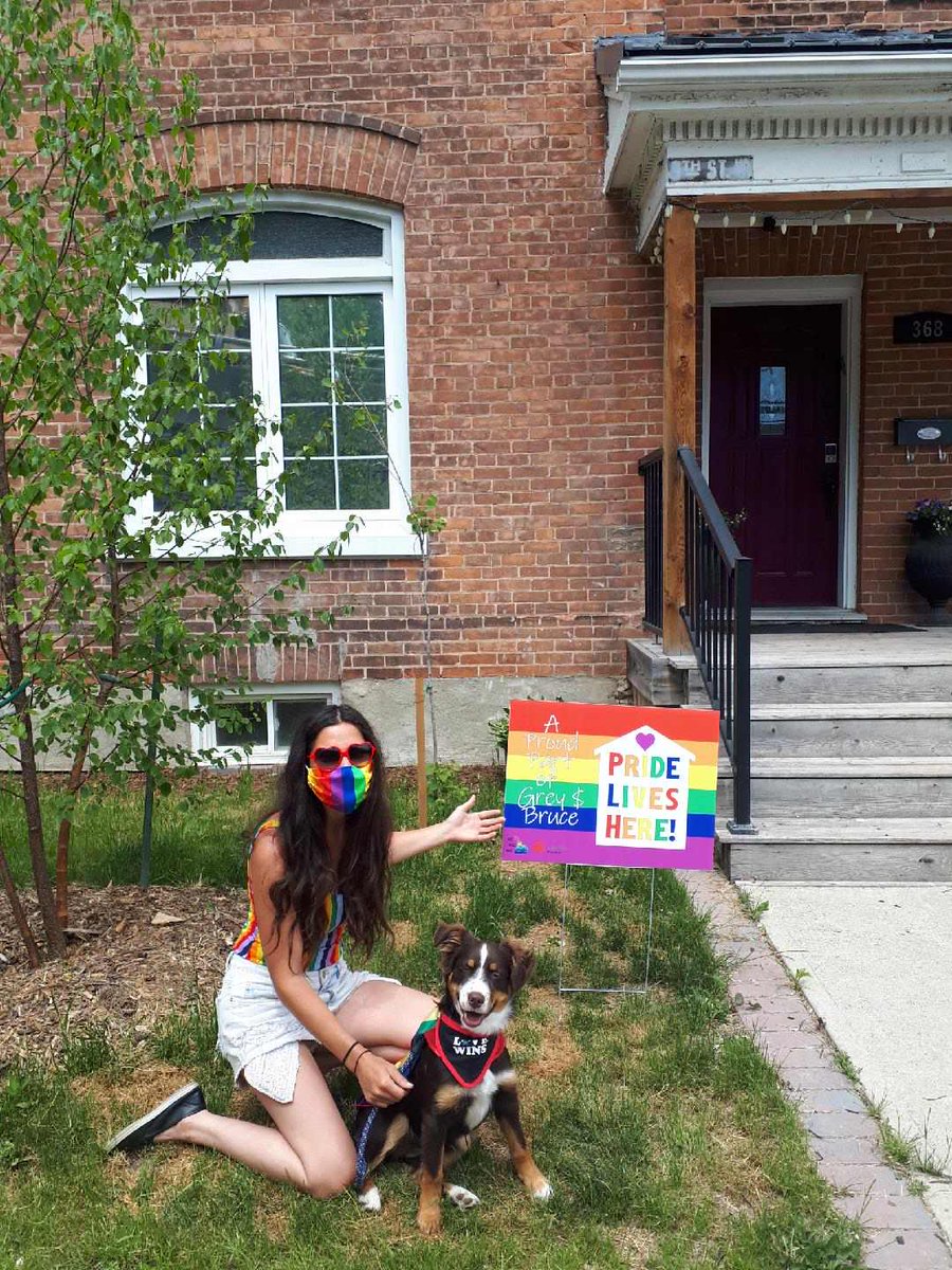 Our signs are starting to get distributed!  If you would like a lawn sign in the Grey Bruce area, email us at greybruceprideinfo@gmail.com #PRIDE2020 #prideliveshere #pridegreybruce