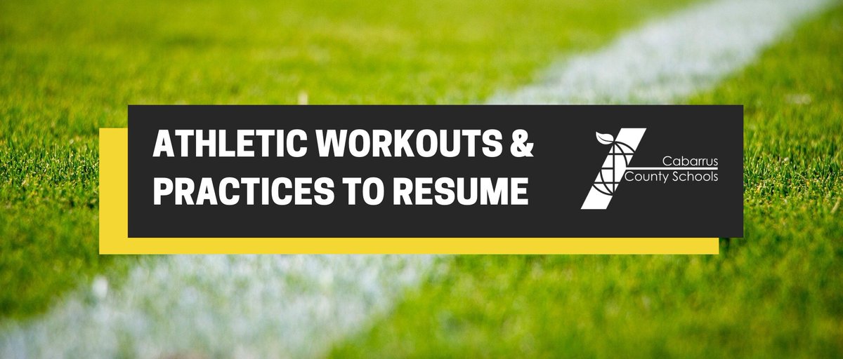 #CabCoSchools is pleased to announce that athletic teams for high school fall sports and bands will be allowed to return to campus for voluntary workouts beginning July 6, 2020. Summer workouts initially will be allowed for fall sports only.

Read more👇
cabarrus.k12.nc.us//site/default.…