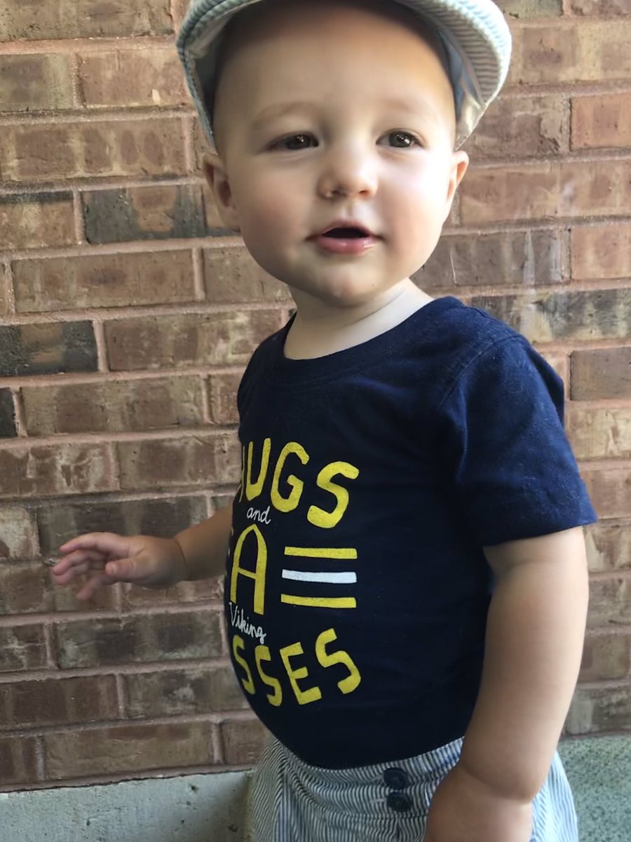 ConantChoir's tweet photo. He gets it. #loyalviking #babyviking #hugsandvikingkisses https://t.co/OxrqzSW05k