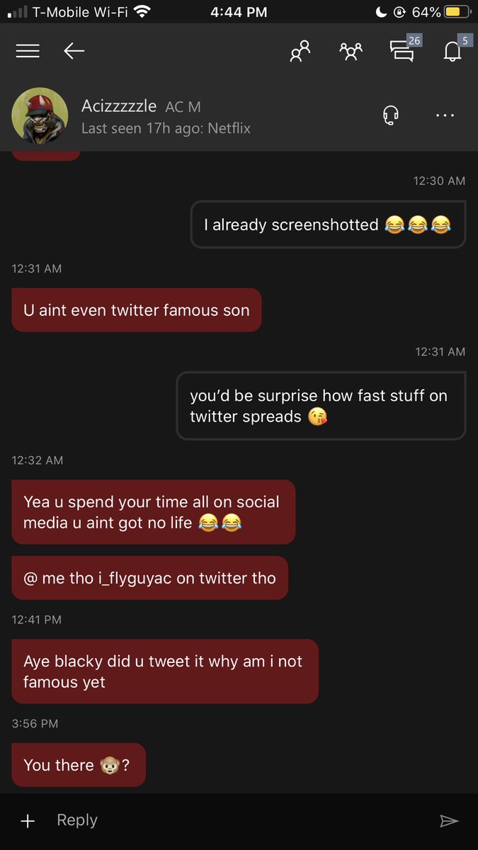 kinfolkzzz's tweet photo. this nigga really unblocked me just to call me a monkey a day later 🤦🏽‍♂️ https://t.co/AKLOQcXHmJ