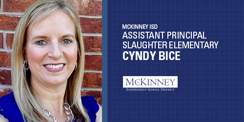 mckinneyisd's tweet photo. McKinney ISD is pleased to announce that Cyndy Bice has been named assistant principal of Slaughter Elementary! She brings 20 years of experience in education (17 at Slaughter) to her new position! https://t.co/8BGRuA1TWC