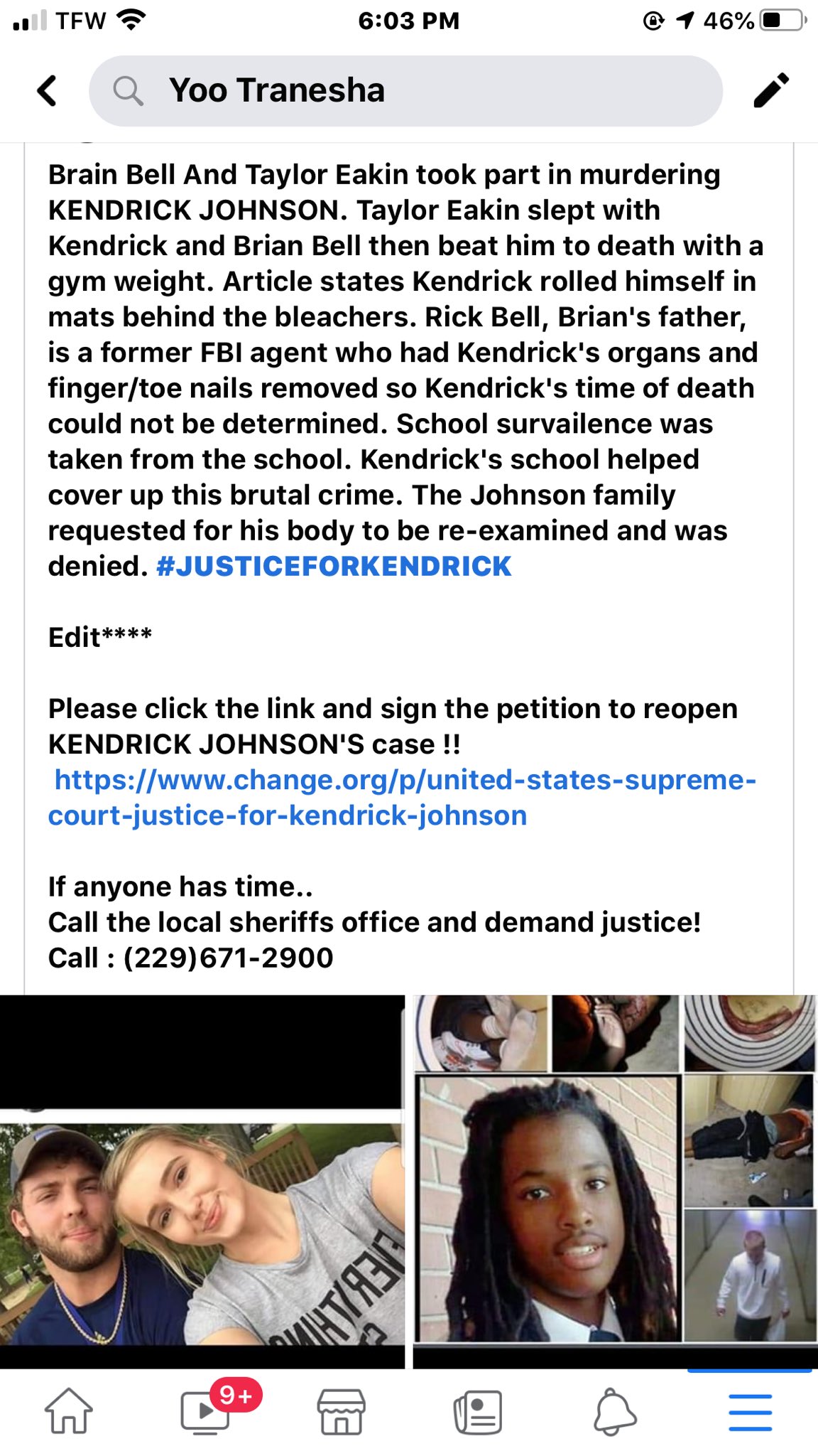 Brain Bell And Taylor Eakin Took Part In Murdering Kendrick Johnson Taylor Eakin Slept With Kendrick And Brian Bell Then Beat Him To Death With A Gym Weight Article Brain Bell And Taylor Eakin Took Part In Murdering Kendrick Johnson Taylor Eakin Slept With Kendrick And Brian Bell Then Beat Him To Death With A Gym Weight Article