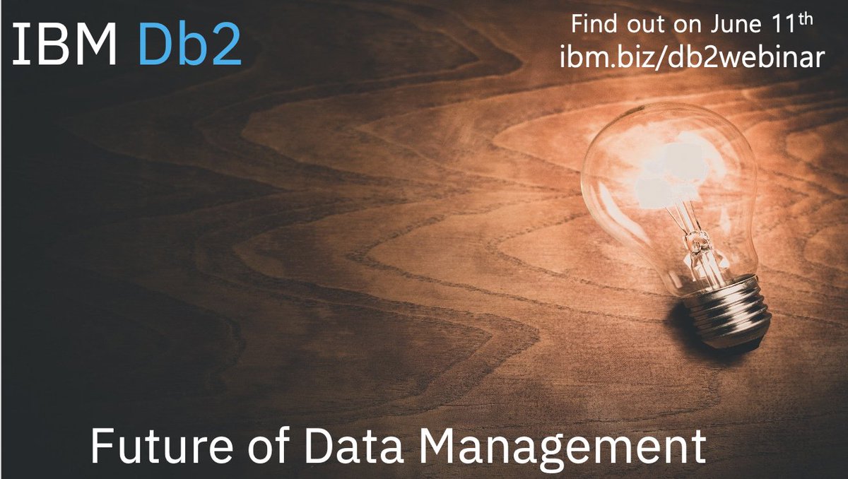 Learn about the Db2 Strategy and Roadmap on June 11. 

Join us at: ibm.biz/db2webinar

#db2 #hybridcloud