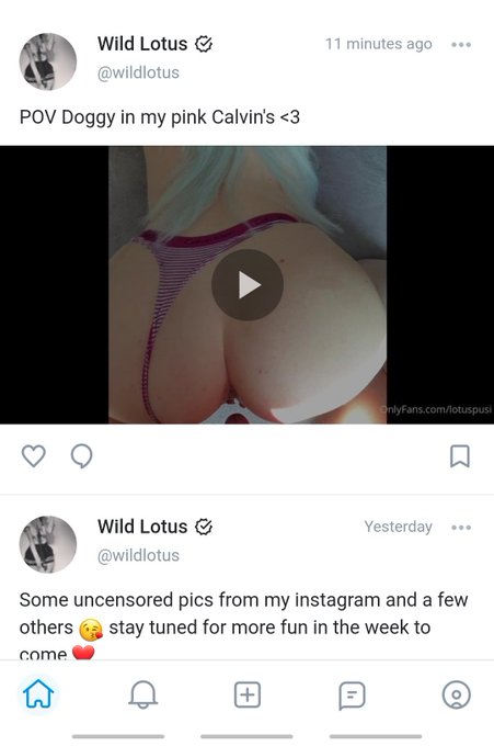 Watch Lotus's leaked NSFW photo on TwXstars