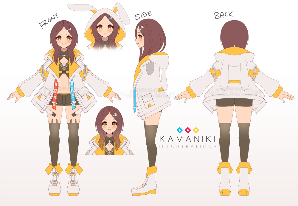 Vtuber Anime Detour E12 I M Happy To Announce My New Vtuber Design That I Designed Myself Here S My Character Sheet Hope You Guys Like Her Design I M So Proud