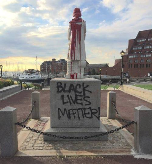 doctorow's tweet photo. compilation of defaced racist monuments feel free to add more! https://t.co/Xp4oIRij4W https://t.co/4TQ40RB60D