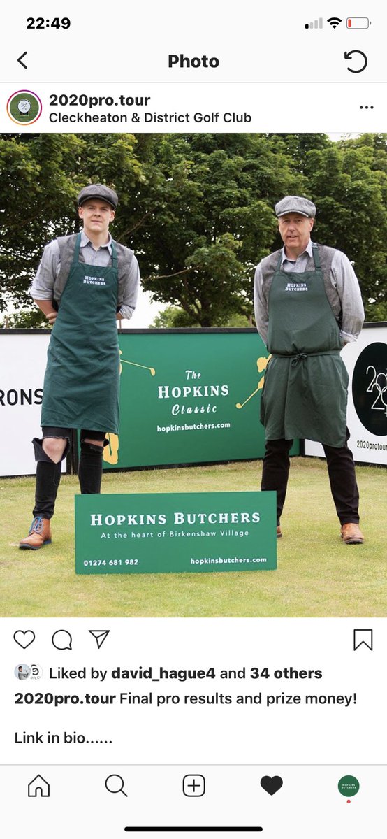 hopkinsbutcher1's tweet photo. What an incredible day! Huge thank you to @2020protour @tanyaarnold @NWestbyYPSport @itvcalendar @BBCYorkshire @SkySportsGolf #hopkinsclassic @ryanoneillgolf @CarlyBooth92 @marcusarmitage1 #winnerwinnerporkpiedinner @dhague96 https://t.co/C297BdyYxq