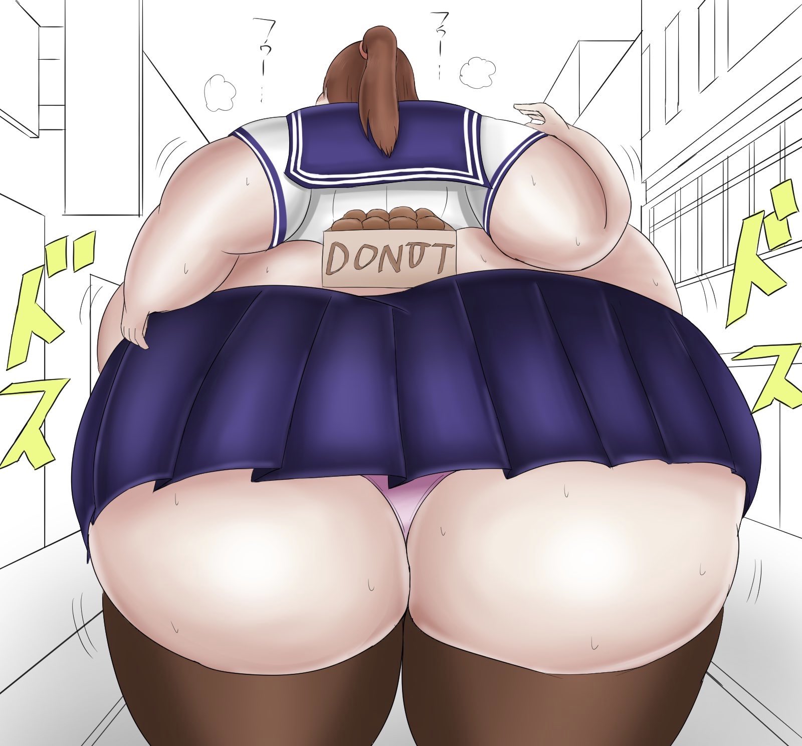 Uzivatel ライス大盛 Na Twitteru 放課後の食べ歩きが趣味の 超肥満女子高生 美咲さん 背中のドーナッツは非常食w 肥満化 T Co Xczi9ocwfa