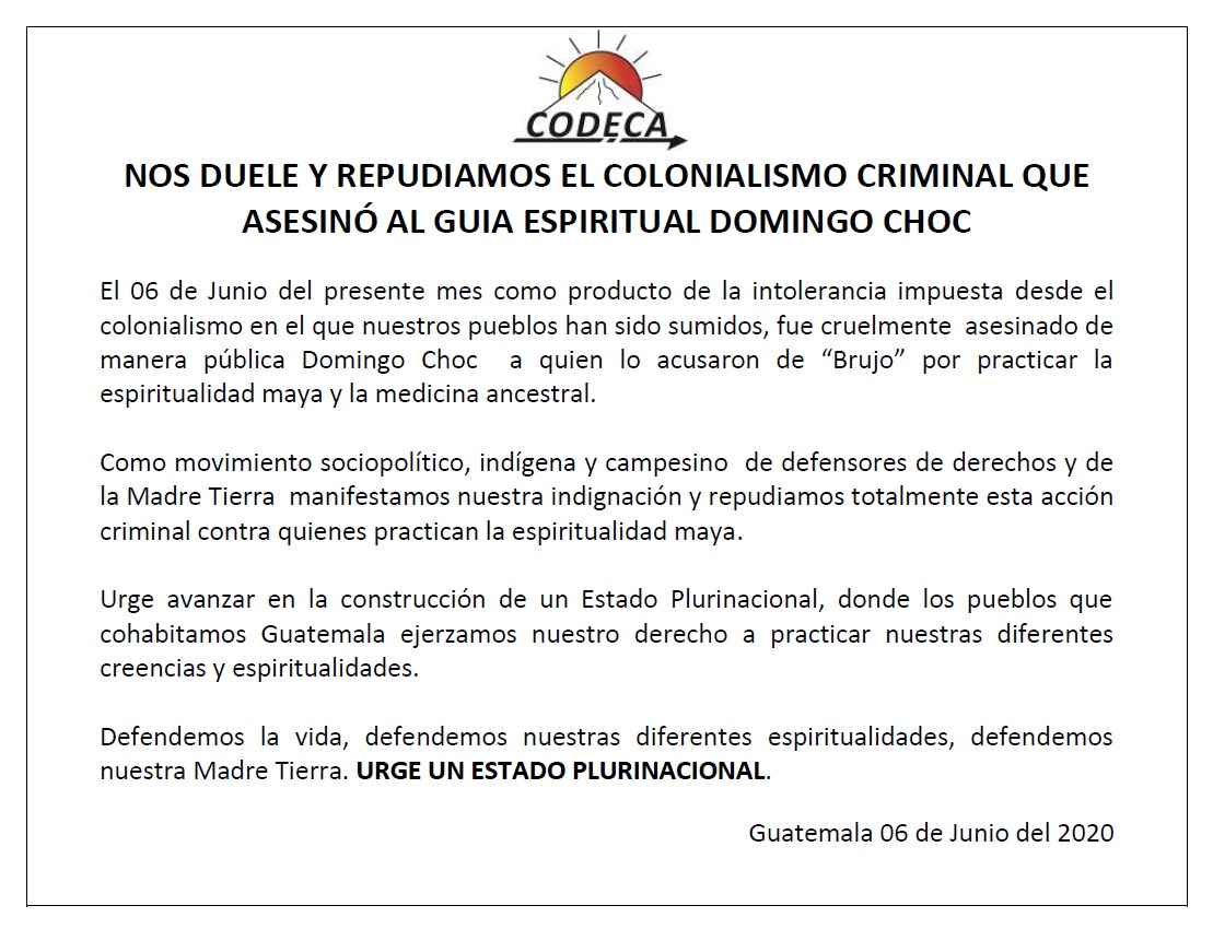 CodecaReu's tweet image. Colonialismo Criminal
#DomingoChoc 
#Peten 
#Guatemala