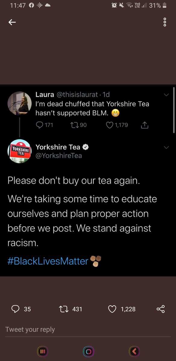 deathpunchpixie's tweet image. Well I dont usually use twitter but after discovering these comments from @PGtips and @YorkshireTea, I need to know where @tetleyuk stand. Ideally before I next run out of teabags!