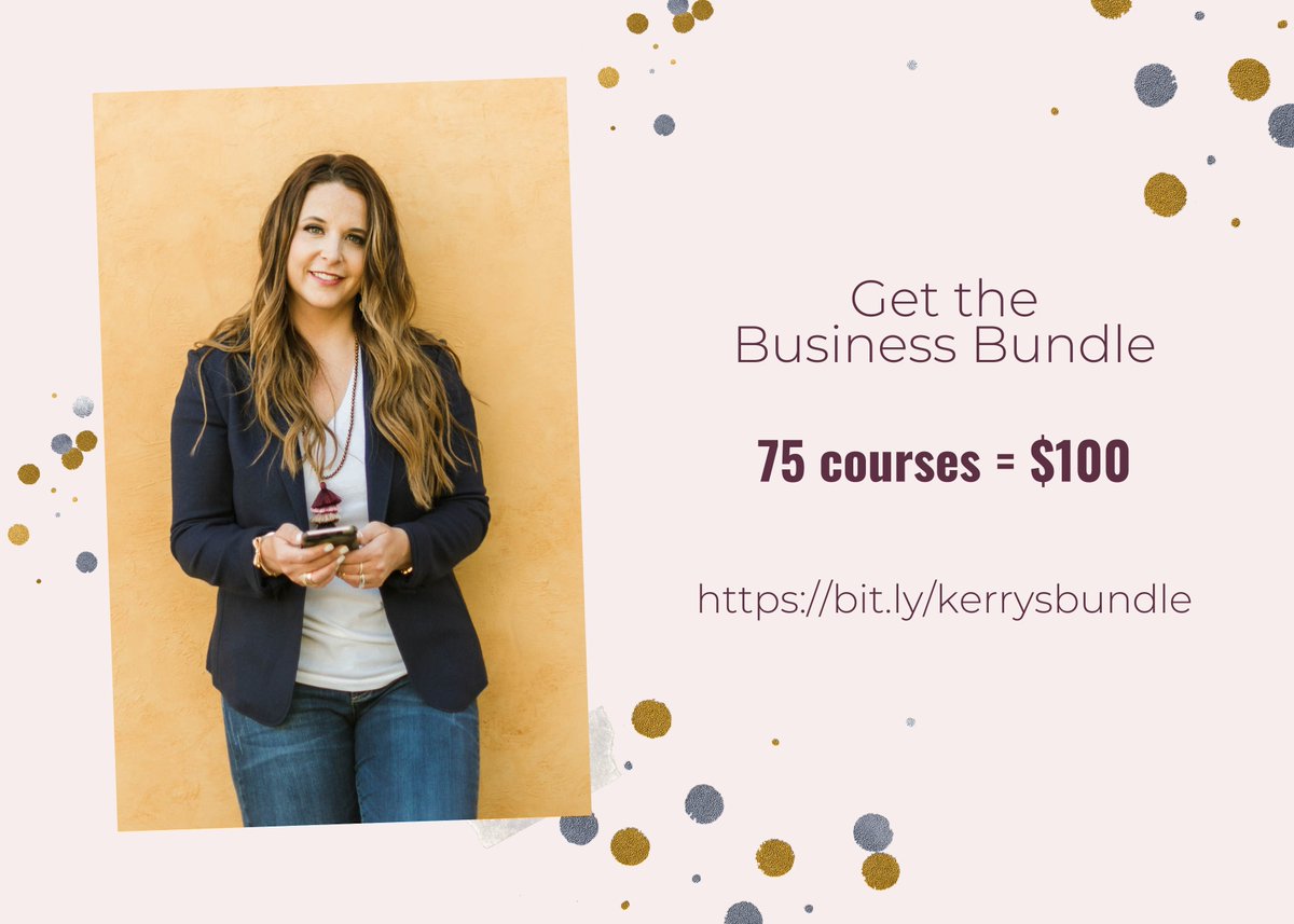 KerrySwetmon's tweet photo. Did you get your 75 business-building courses for $100 yet? https://t.co/vj9alGbsLQ #smallbusiness #businessresources https://t.co/DffoZlDTdI