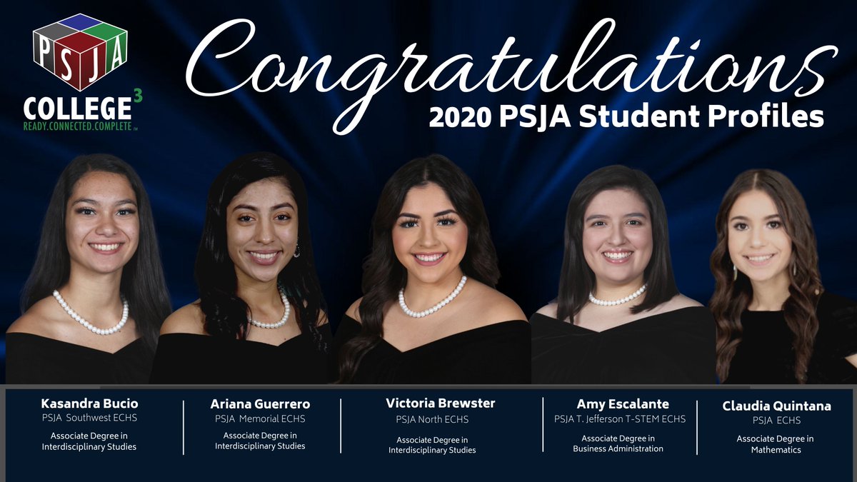 PSJAISD's tweet photo. Congratulations to our five outstanding 2020 PSJA Student Profiles!

The PSJA Student Profiles is a district-level award program that recognizes seniors who demonstrate excellence in academics, athletics, fine arts, and community service. 

Learn more! https://t.co/VHTXAFb6Dh https://t.co/EtDDpQJCqO