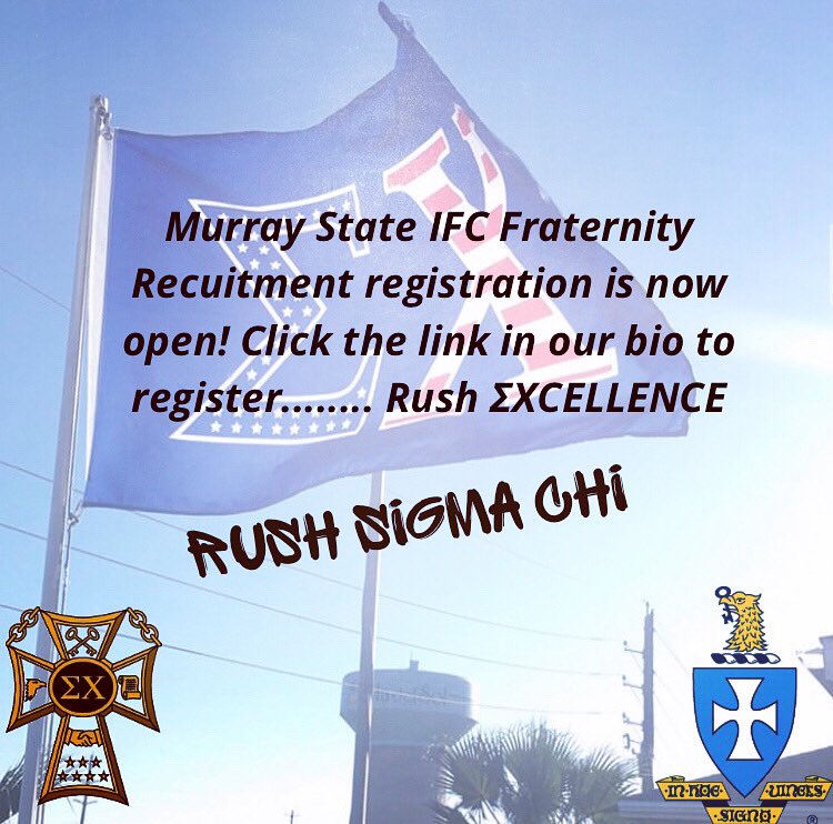 Murray State IFC Recruitment registration is OPEN! Click the link in our bio to register!!
——————————
#RushΣΧcellence