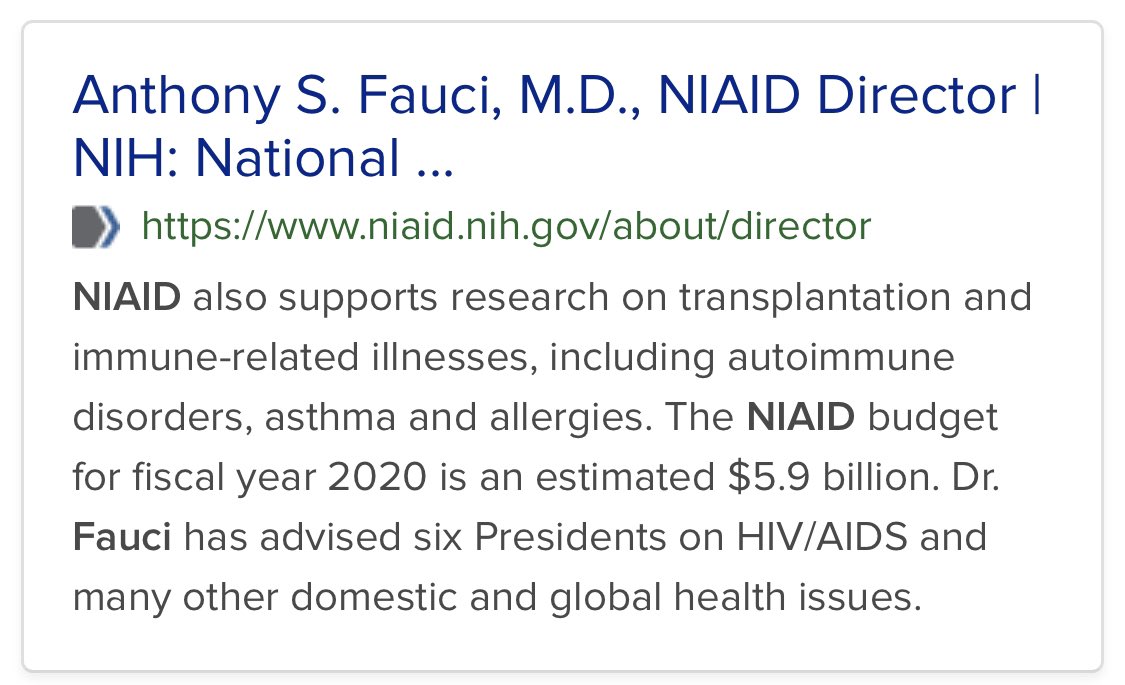 rwvanoy's tweet image. #DefundNIAID to help pay this $6T fiasco.
