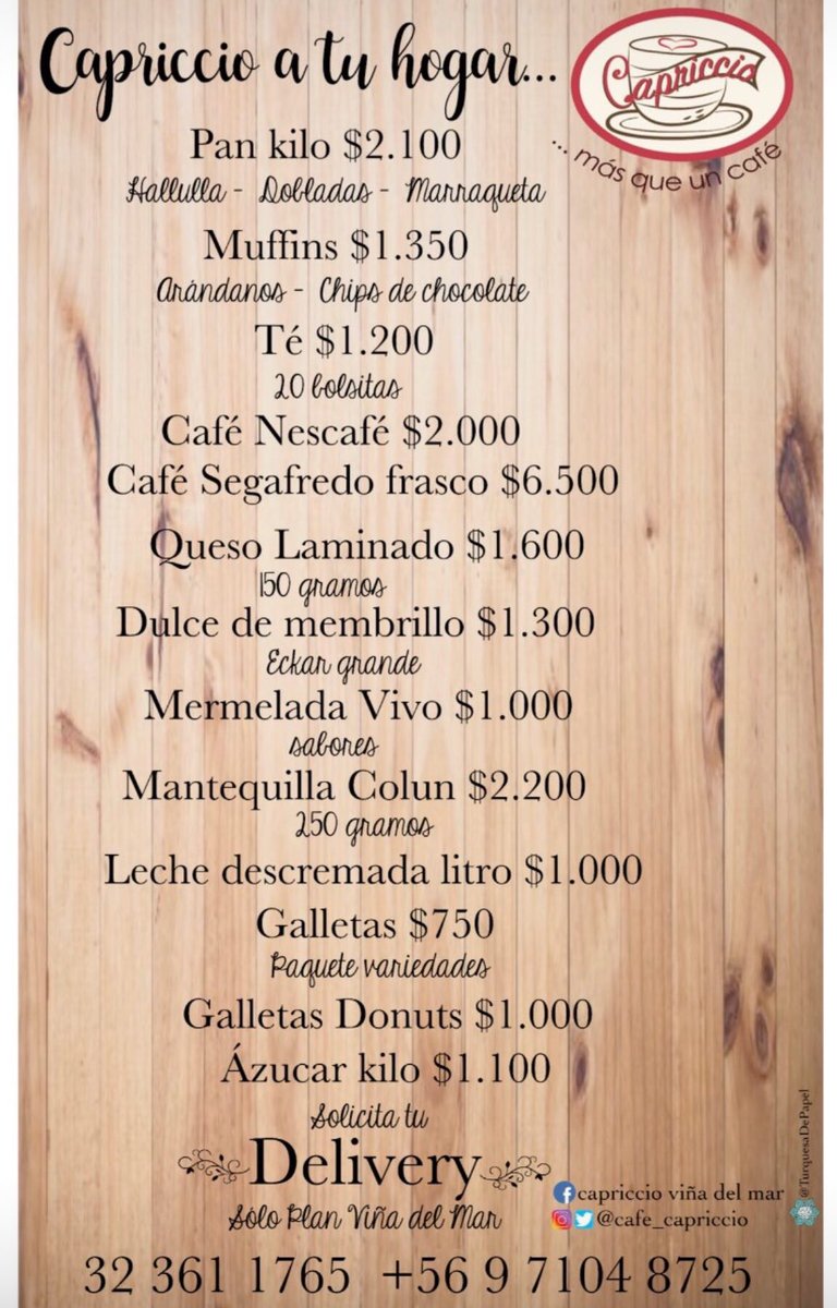 cafe_capriccio's tweet photo. Haz tu pedido #pan #hallulla #marraqueta #muffins #queso  #mermelada #lecheColun https://t.co/cfhP2Oryax