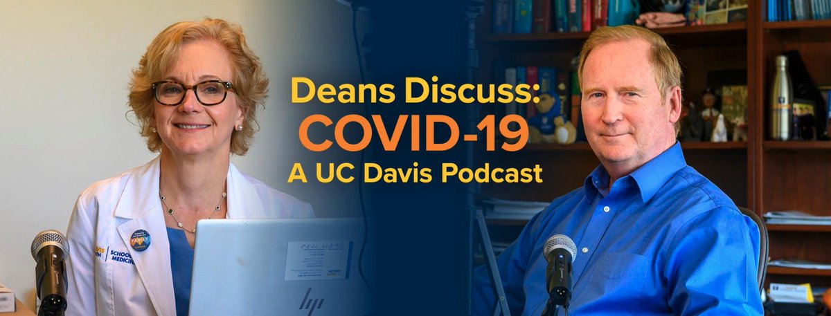 ralphhexter's tweet photo. I invite you to listen to this enlightening and brand new @ucdavis podcast. In this premiere episode,@DrABrashear, dean of the School of Medicine, and @LairmoreDVMDean, dean of the School of Veterinary Medicine, discuss #COVID19 testing. 

https://t.co/HVR0DutBQu https://t.co/U8vATMeYjw