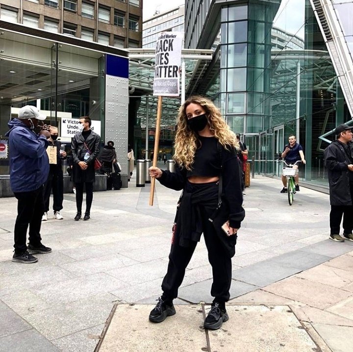 Day 7. Jade at the  #BlackLivesMatter   protest in London.  #BLM  #JadeThirlwall  #LittleMix