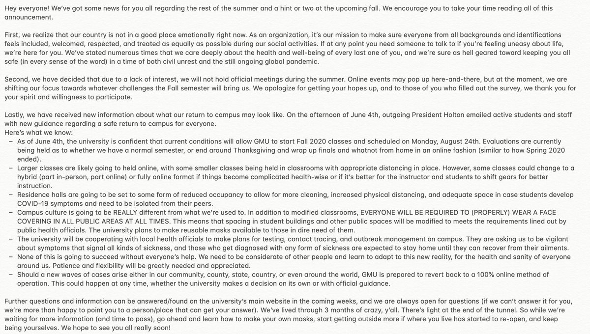 We've got news for y'all, please take the time to read this one. We look forward to seeing y'all again really soon!