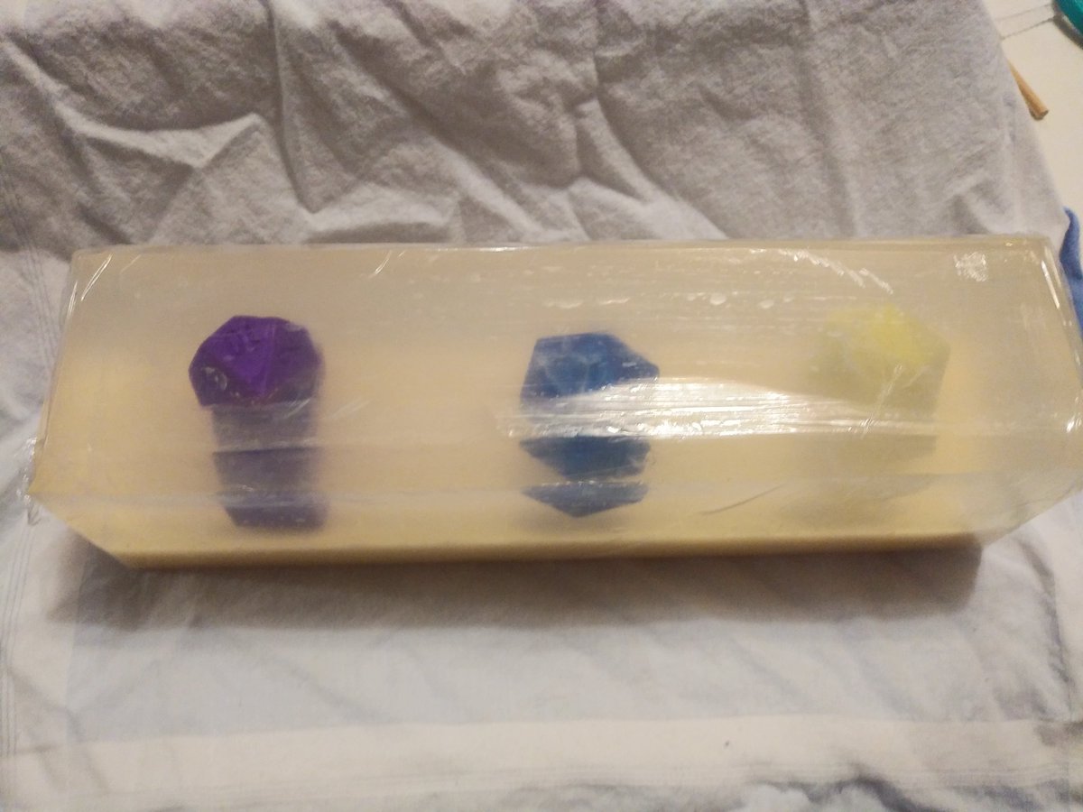 IronVeilHS's tweet photo. Decorative price is done! Trimmed and wrapped in plastic wrap to protect the surface. 

#homestead #goatsmilk #soap #dnd #madeinUSA #homemade https://t.co/htZwmS5UAu