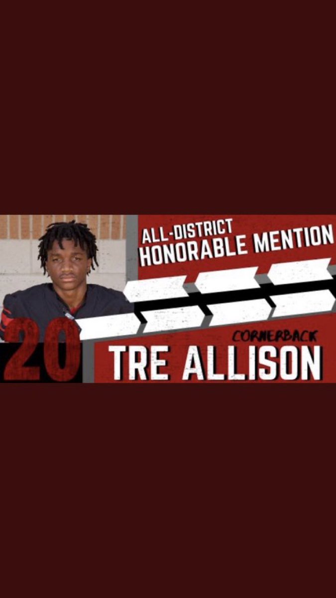 Tre Allison, an outstanding athlete, scholar, and friend passed away in our hometown this evening. Please keep your thoughts and prayers with the Allison family at this time. #Flyhightre🤍
