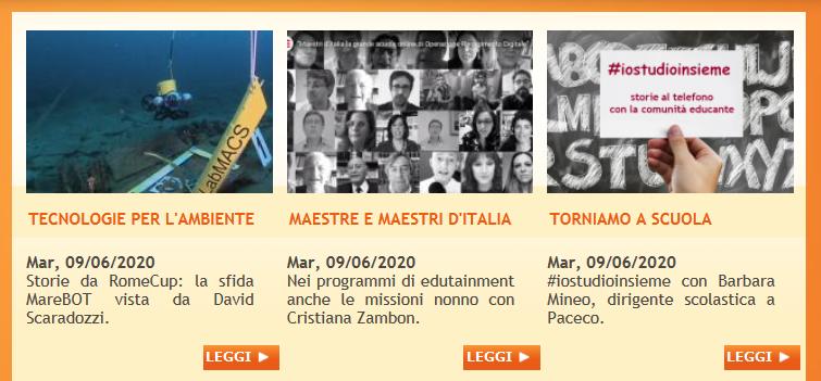 fmdigitale's tweet photo. Oggi su https://t.co/8CaUF282G5
- video di #MaestridItalia con #missionenonno di @ritaglidiclasse #alfabetizzazionedigitale #lockdown #over65
- intervista a @DScaradozzi #MareBOT @RomeCup_fmd @UnivPoliMarche
- intervista alla preside Barbara Mineo #didatticaadistanza https://t.co/maPhuEyLr3