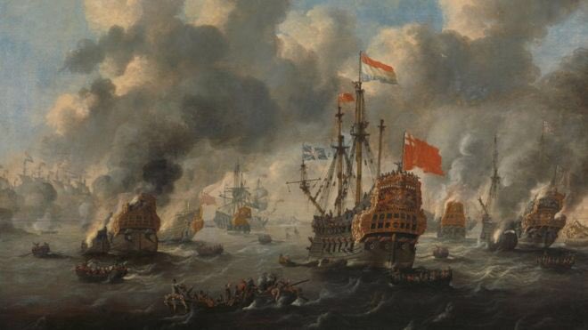 klaasm67's tweet photo. On this day in 1667, the Raid on the Medway by the Dutch fleet begins. It lasts for five days and results in the worst ever defeat of the Royal Navy. Sorry neighbors... https://t.co/almRyFZvtV
