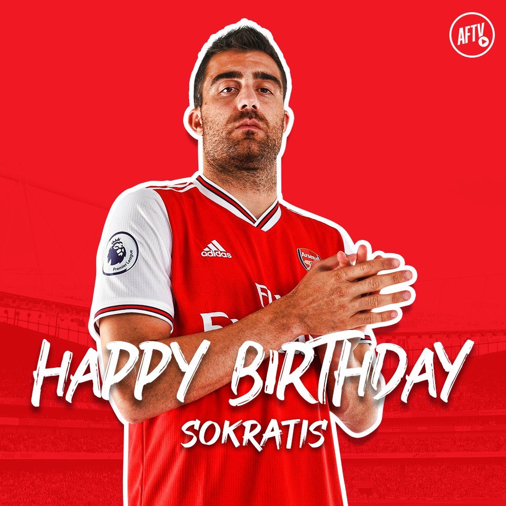 Happy Birthday  , I said , Sokratis Papastathopoulos , the Greek and A Gunner . 