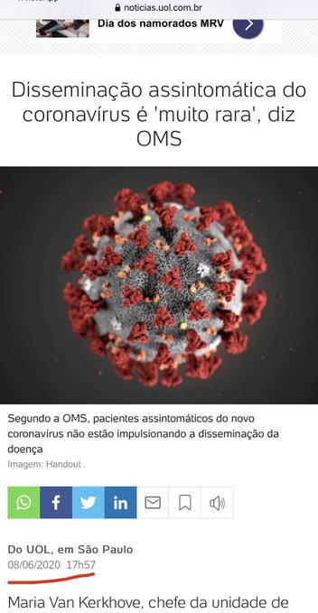 0C0RV0's tweet photo. Alguém ainda leva a sério a OMS? https://t.co/8IBb3rJhr1