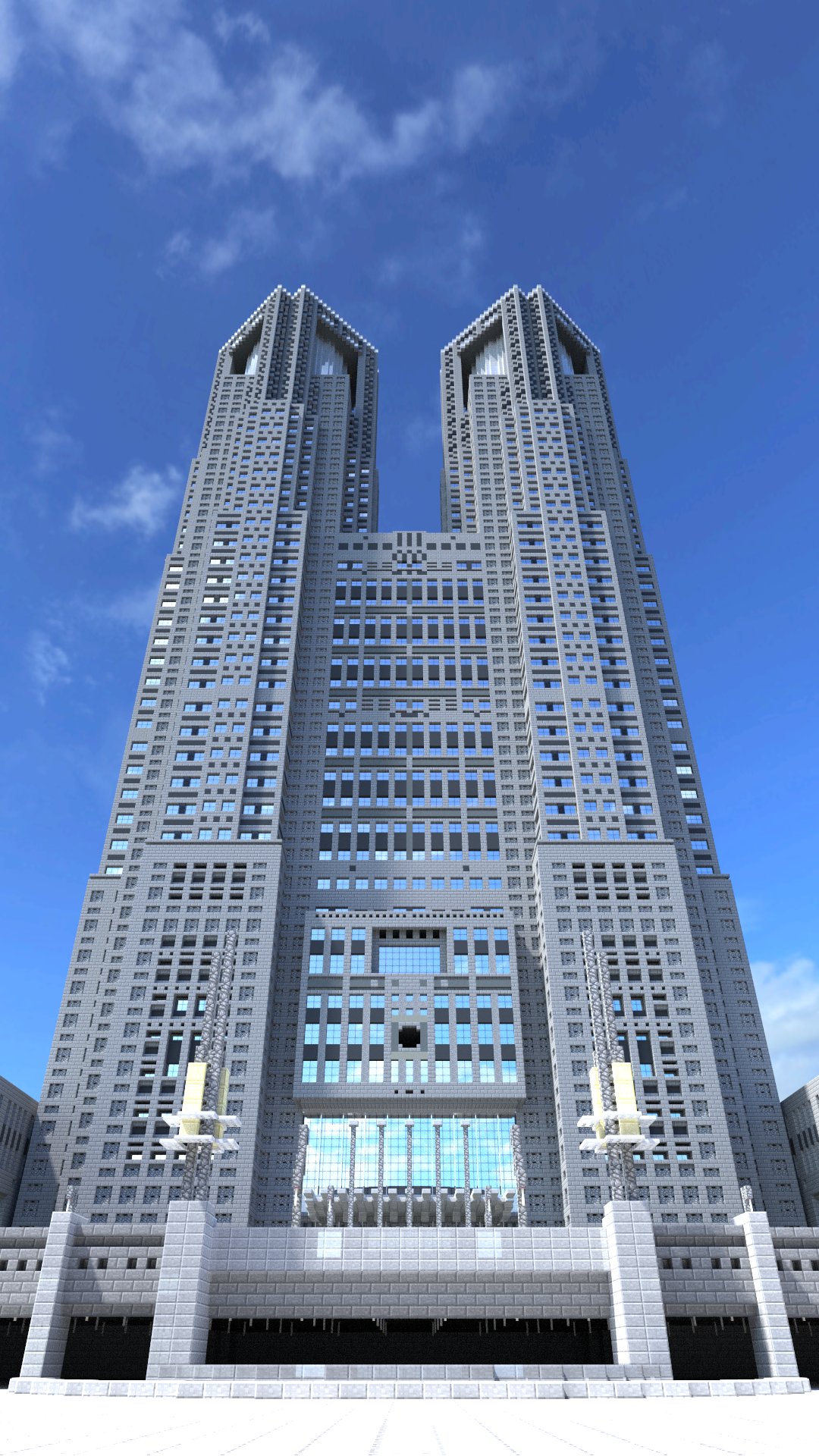 ねろ Minecraft 東京都庁第一本庁舎 Minecraft Minecraft建築コミュ 東京都庁 T Co 9tmtumelew Twitter