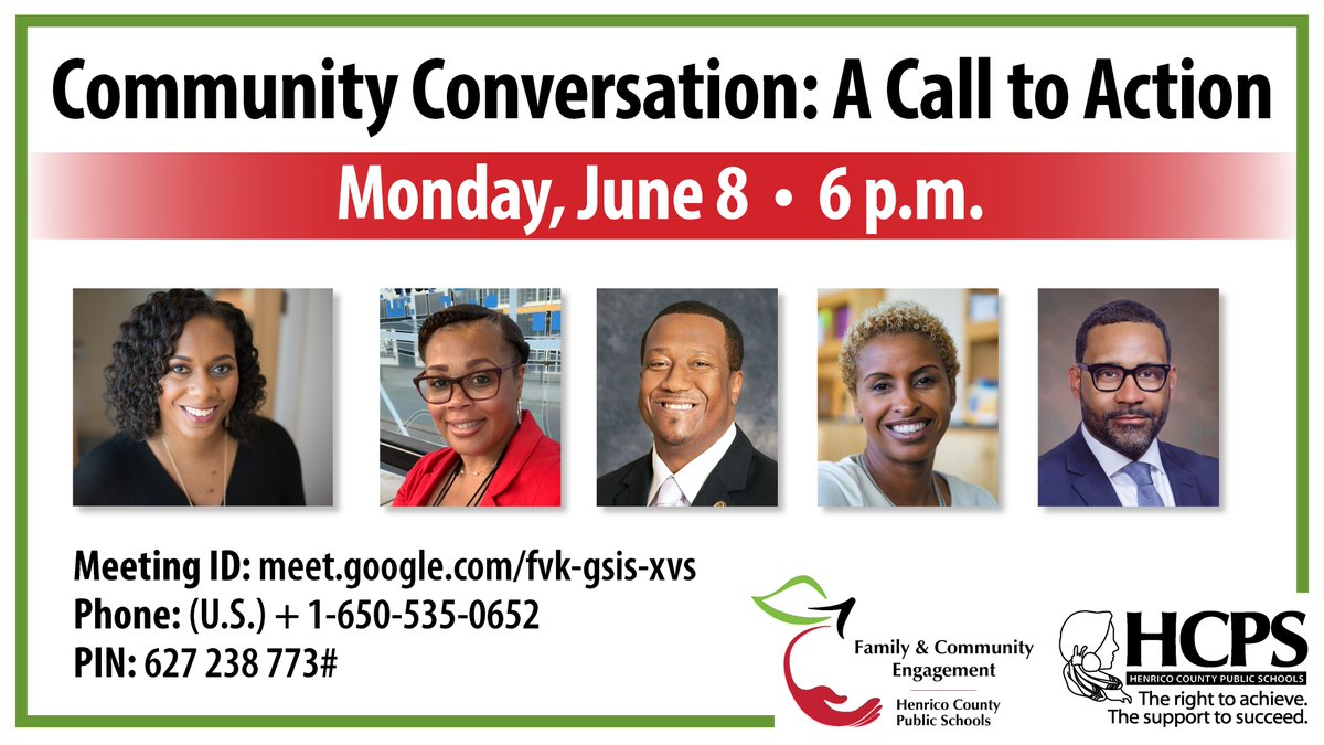 Henrico Schools (@henricoschools) on Twitter photo We hit our 250 participant cap almost immediately (wow!), so here's the video of <a href="/HCPSFamily/">Henrico Schools Family and Community Engagement</a>'s Community Conversation: A Call to Action: henricoschools.us/family-learnin… We hit our 250 participant cap almost immediately (wow!), so here's the video of <a href="/HCPSFamily/">Henrico Schools Family and Community Engagement</a>'s Community Conversation: A Call to Action: henricoschools.us/family-learnin…