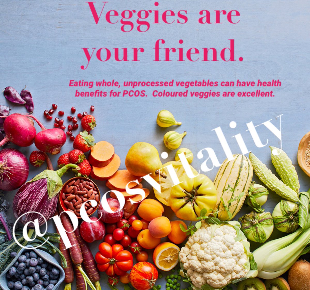 PMOSVitality's tweet photo. #pcos #pcosfood #tenaday #vegetables  #pcosnitrition #carotenoids #ovarianhealth #WomensHealth #peersupport https://t.co/VtovkDzunM