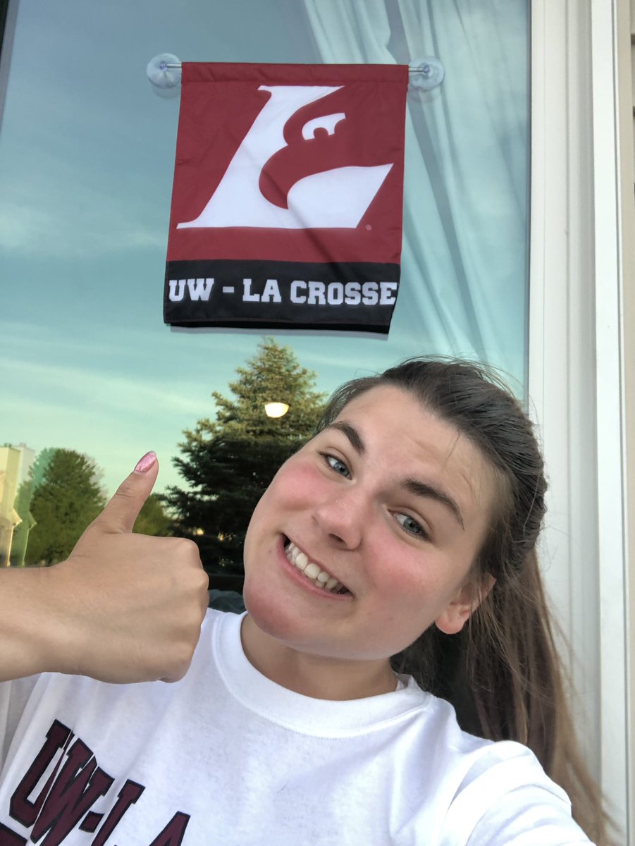 calaway41's tweet photo. Kathleen is off to UW-LaCrosse this Fall.  I know she will do great things!The house won’t be the same without her🎓❤️#OconPride2020 https://t.co/9PVOtZJlsB