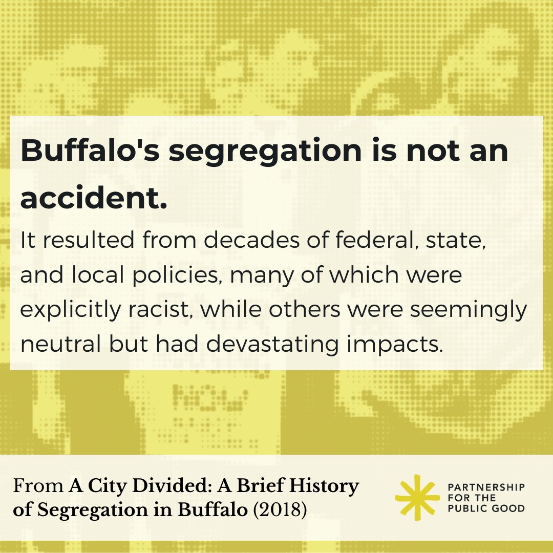 PPGBuffalo's tweet photo. As mass demonstrations calling for racial justice continue in Buffalo and cities across the country, many are looking at the history of inequality and discrimination that got us here today. Click through our lesson on residential segregation in Buffalo. (1/3) https://t.co/NYPeTCEb2e
