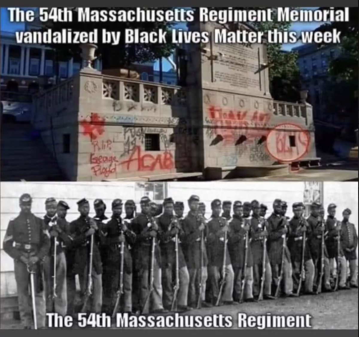 mlacilento's tweet photo. Take a History class before you decide to deface a monument. This is just funny at this point... https://t.co/U5F8DK72Kk