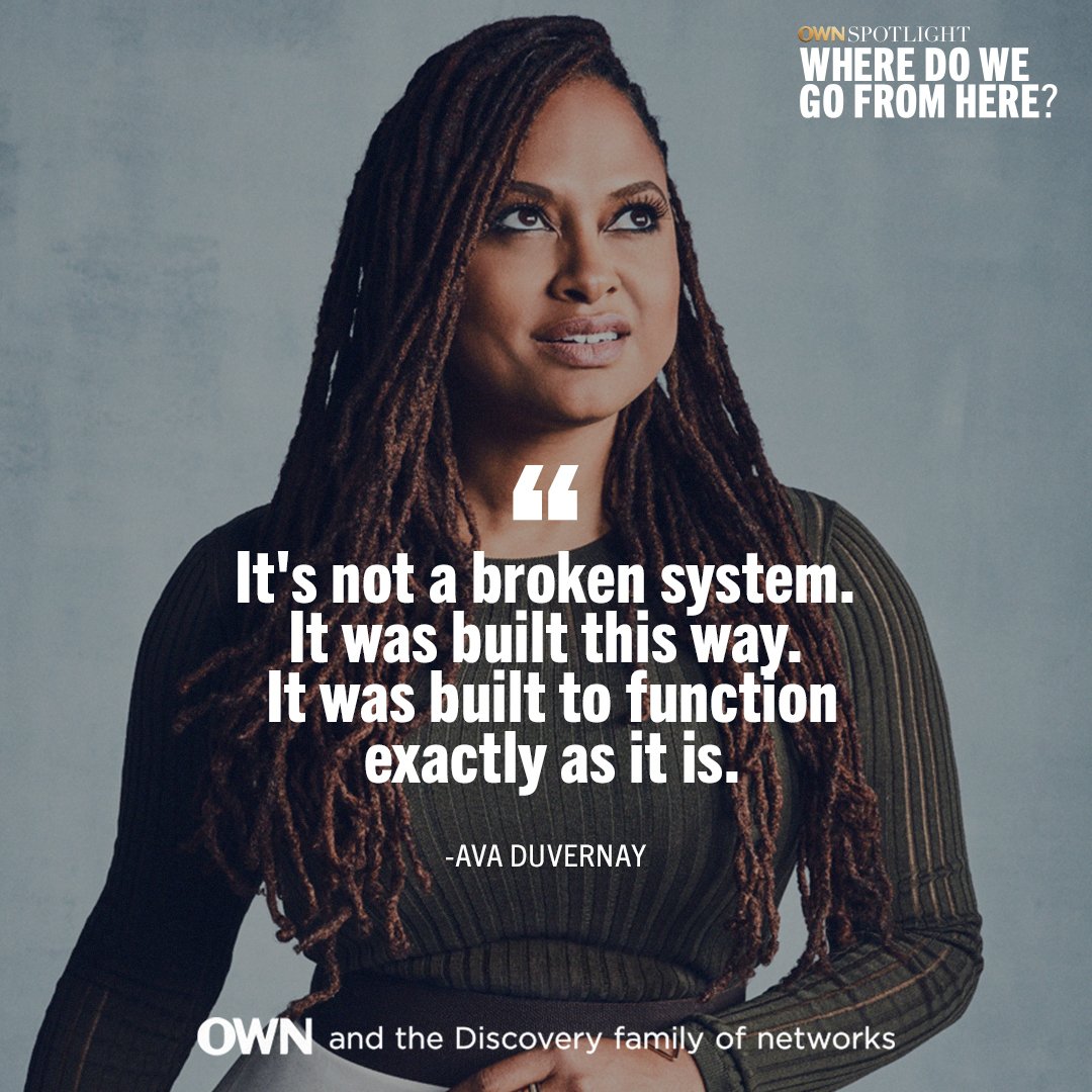 OWNTV's tweet photo. How do you think the system needs to change? Let’s start a conversation below👇🏾 Tomorrow and Wednesday in a conversation led by @Oprah, we're asking "Where Do We Go From Here?" 9|8c #OWNSpotlight https://t.co/Quh2sZEu3J
