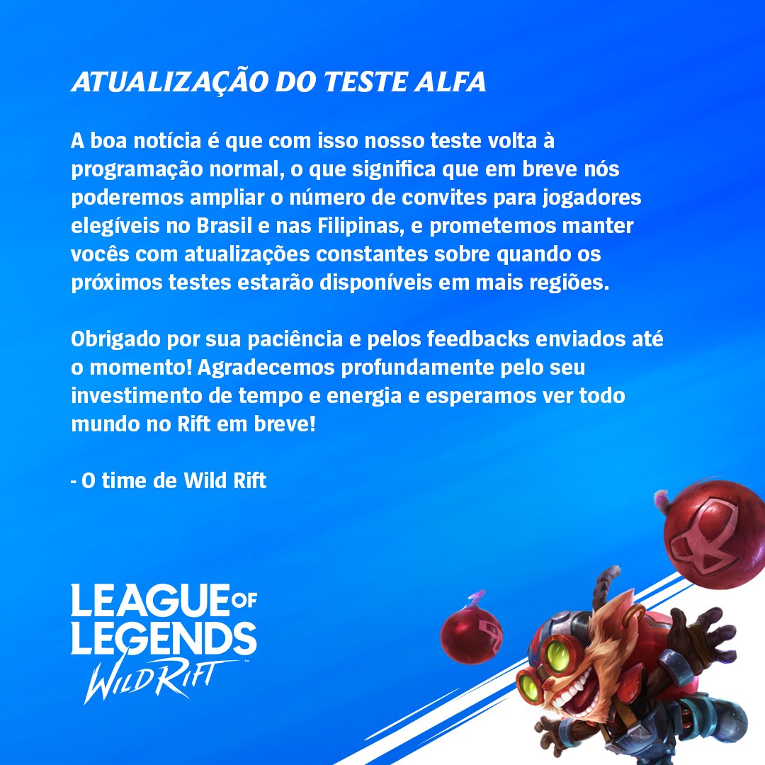 League of Legends: Wild Rift terá período de testes alfa no Brasil