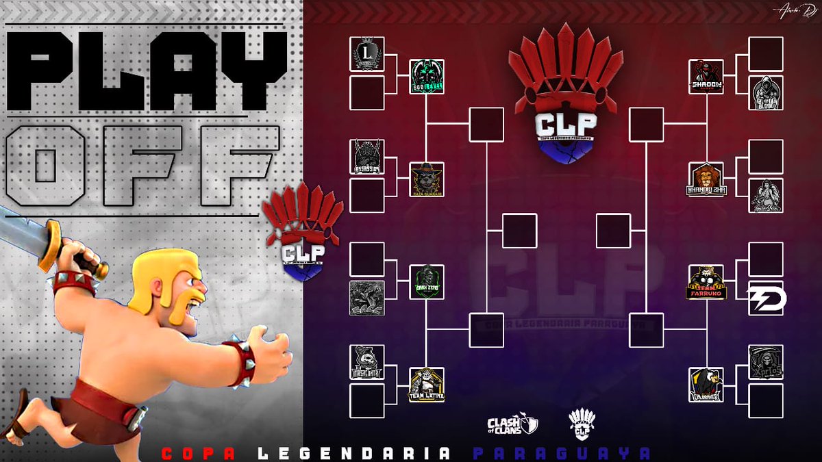 Aquí están los 8 mejores clanes, que a lo largo del torneo han demostrado todo su potencial, para llegar hasta esta instancia. Estamos cada vez más cerca de conocer al gran ganador de la CLP 🇵🇾 🥇 

Éxitos para todos 💪🏻

#VamosParaguay
#VivaClashofClan