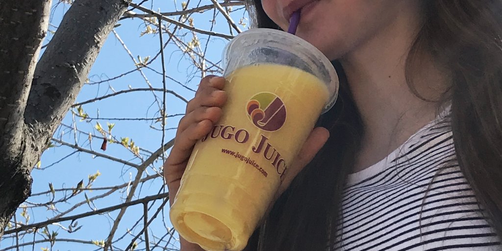 The trees are full of leaves and flowers, and sometimes even smoothies... Wherever you're headed this week, enjoy a great tasting, vitamin-packed smoothie like our Mango Magic!