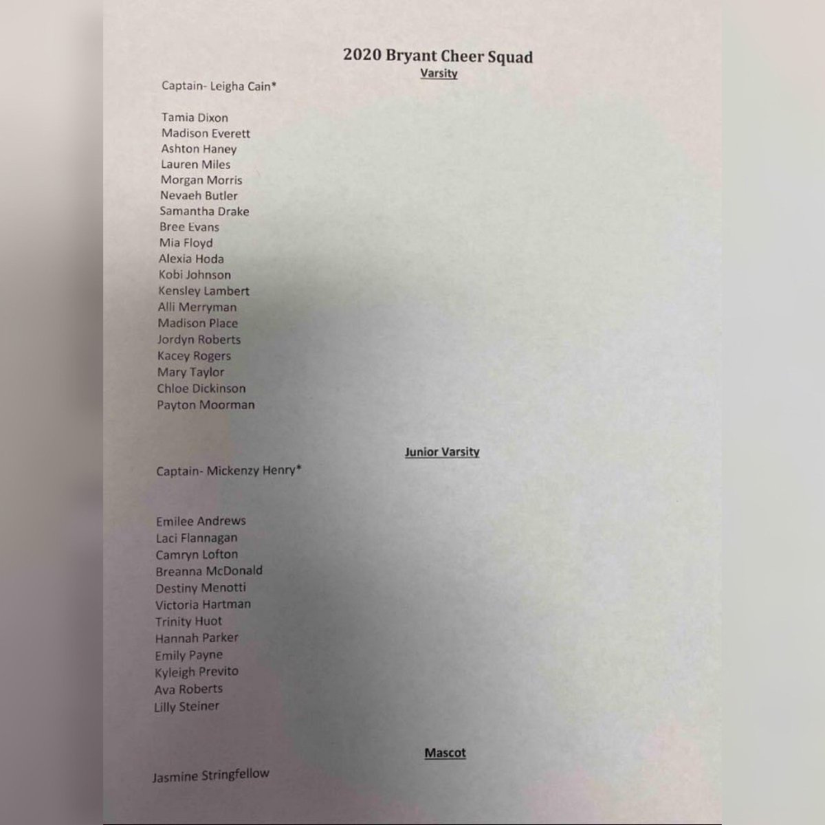 opcstudents_'s tweet photo. Congratulations to all of our students for making the cheering squad at Bryant! #opcstudents https://t.co/1P3lKeT9GK