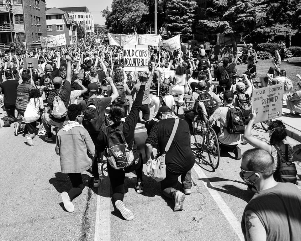 MilwaukeeMae's tweet photo. Grateful to hear other marches continuing the message today, and proud to participate in ones throughout the weekend. A few snapshots of Saturday's BLM march and Sunday's BLM and Pride march. All lives don't matter until black lives matter. #blacklivesmatter #NoJusticeNoPeace https://t.co/08TKiQ2BK2