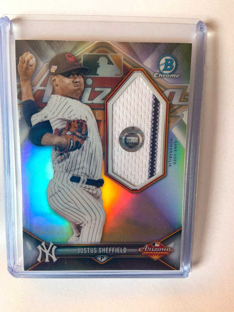 M_Bleezie13's tweet image. Another piece of mail for the growing #JustusSheffield PC. /99 refractor