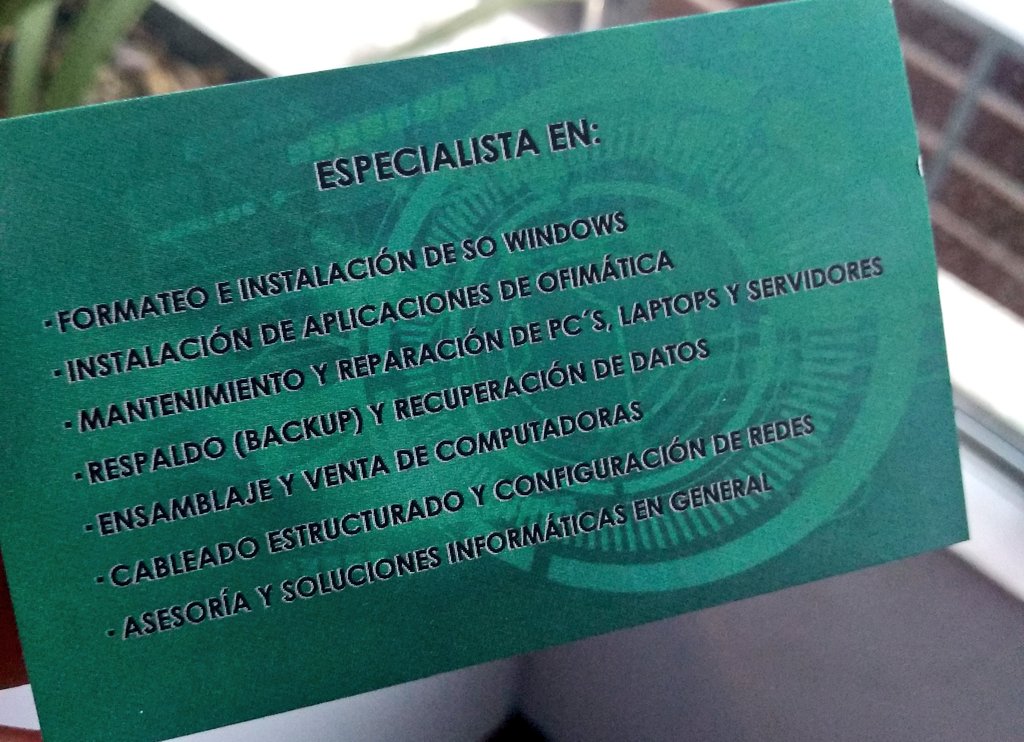LoboScorpio's tweet image. ¡Hola a tod@s! Para información sobre servicios de #SoporteTécnico a #PC&apos;s de escritorio y portátiles, asesoramiento y soluciones de cobertura de #Internet en casa u oficina, pueden comunicarse conmigo al WhatsApp 960226057 o a renzo.cardenas.it@gmail.com.

¡Muchas gracias! ✌😷