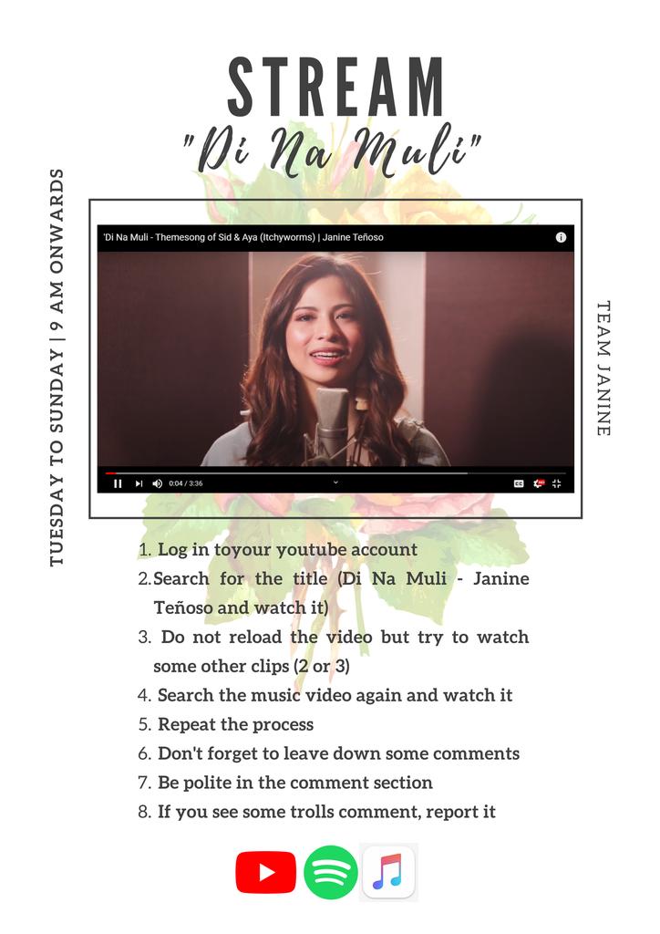 TJ_Lobo's tweet image. 2nd week of Mass Streaming project. Next song to be streamed will be DI NA MULI on @janinetenoso's Youtube Channel 💛✨ Lez do this fam! *link in @teamJANINE_ IG Bio*
#DiNaMuli #SecondWeek #TeamJanineProject #MassStreaming